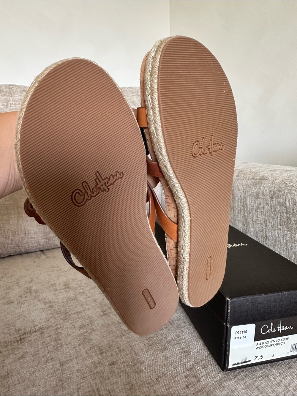Cole Haan Air Jocelyn Lo Slide in Woodbury/Birch sz 7.5 NEW - Picture 6 of 8
